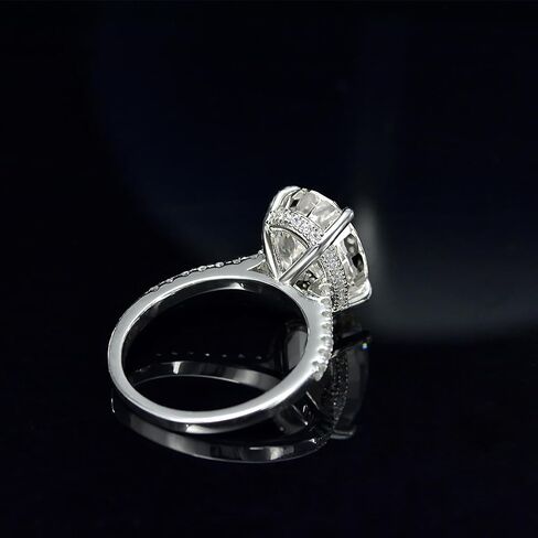 5CT Oval Cut Engagement/Promise Ring for Her, 925 Sterling Silver Simulated Diamond Wedding Ring Jewelry Gifts for Her in Saudi Arabia