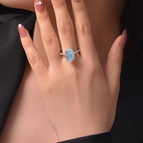 5CT Oval Cut Engagement/Promise Ring for Her, 925 Sterling Silver Simulated Diamond Wedding Ring Jewelry Gifts for Her in Saudi Arabia