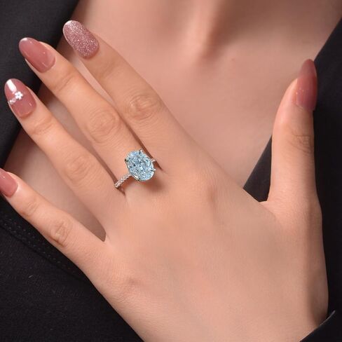 5CT Oval Cut Engagement/Promise Ring for Her, 925 Sterling Silver Simulated Diamond Wedding Ring Jewelry Gifts for Her in Saudi Arabia