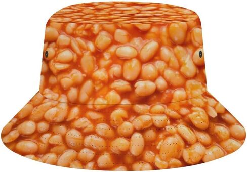 Baked Beans Bucket Hat Unisex Fisherman Hats Summer Sun Cap Outdoor Travel Beach for Women and Men in Saudi Arabia