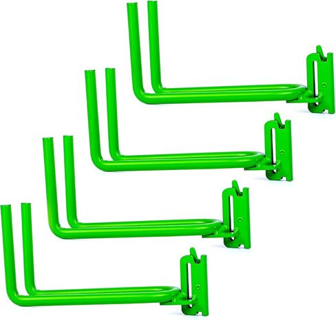 4-Pack E-Track Heavy Duty Shovel/Tool Hanger, E Track Hooks for Tools, Rakes, Spades in Trailers, Trucks, Workshop and Warehouse with E-Tracks, E Track Accessories Tool Holder (Green) in Kuwait