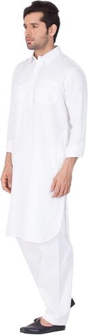 Elina fashion Men's Tunic Cotton Pathani Style Set Indian Pakistani Traditional Wear in Saudi Arabia