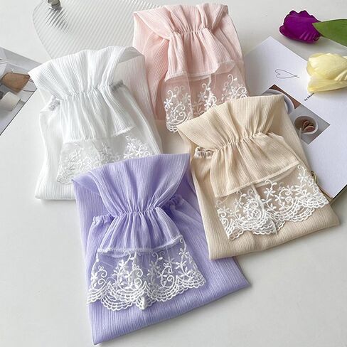 Women's Lace Arm Sleeves Sheer Gloves Sleeve Fingerless Gloves Mesh Tulle Long Gloves Sun Protection Sleeves Women in Saudi Arabia
