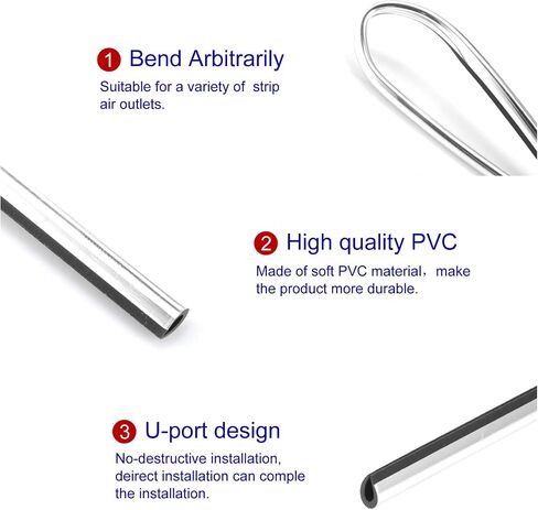 Car Air Conditioner Decoration Strip for Vent Outlet, Universal Waterproof Bendable Trim, Car Interior Accessories (Silver) in Saudi Arabia