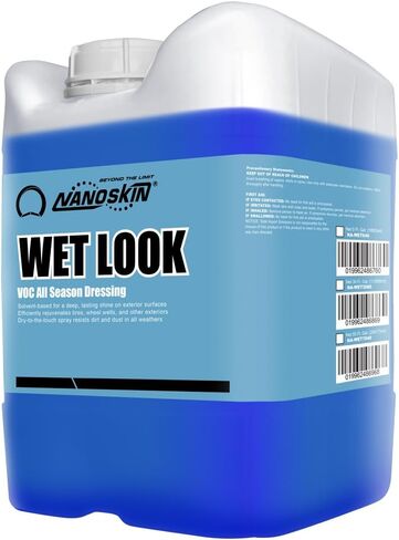 Nanoskin WET LOOK All Season Dressing 1 Gallon - Exterior Rubber & Plastic Solvent Based Dressing for Car Detailing | Produces a Deep, Rich, Long lasting shine | Safe For Cars Trucks, Motorcycles, RVs in Kuwait