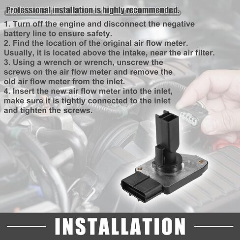 MAF Sensor No.XL3F-12B579-BA/XL3F12B579BA MAF Mass Air Flow Sensor for Ford F-150 1999-2003 Plastic Black in Saudi Arabia