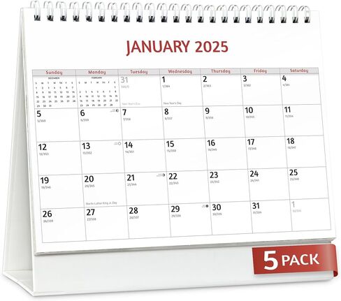 تقويم مكتبي قابل للتحلل بيولوجيًا مقاس 8 × 6 بوصة لمدة 18 شهرًا، يوليو 2024 - ديسمبر 2025، تقويم فليب شهري، تصميم فني كلاسيكي in Saudi Arabia