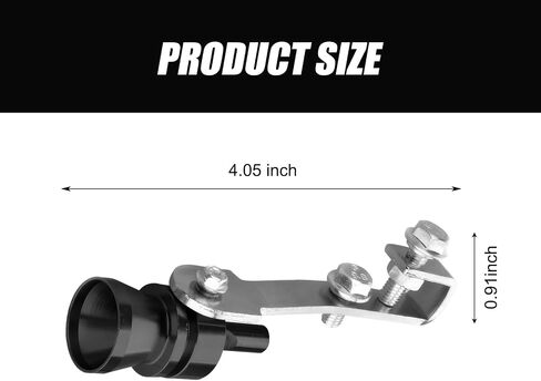 2 PCS Turbo Sound Whistle Simulator, Metal Alloy Car Sound Exhaust Muffler Pipe Whistle, Universal Auto Roar Maker Tail Whistle, for Most Cars Motorcycles (Black) in Saudi Arabia