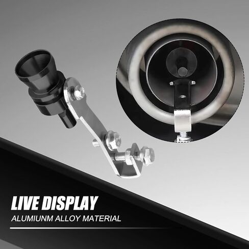 2 PCS Turbo Sound Whistle Simulator, Metal Alloy Car Sound Exhaust Muffler Pipe Whistle, Universal Auto Roar Maker Tail Whistle, for Most Cars Motorcycles (Black) in Saudi Arabia