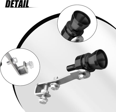 2 PCS Turbo Sound Whistle Simulator, Metal Alloy Car Sound Exhaust Muffler Pipe Whistle, Universal Auto Roar Maker Tail Whistle, for Most Cars Motorcycles (Black) in Saudi Arabia