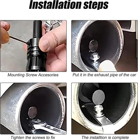 2 PCS Turbo Sound Whistle Simulator, Metal Alloy Car Sound Exhaust Muffler Pipe Whistle, Universal Auto Roar Maker Tail Whistle, for Most Cars Motorcycles (Black) in Saudi Arabia