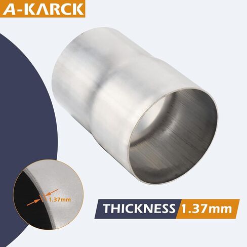 A-KARCK Exhaust Adapter Connector 4" ID to 5" OD, Exhaust Pipe Reducer 4" Overall Length Stainless Steel in Saudi Arabia