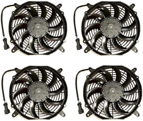 SPAL 30100628B Trans/Air 2160116 مروحة سحب 10 بوصات 12 فولت شفرات منحنية عالية الأداء 802 cfm مع 8 أقواس تثبيت VA11A-AP7/C/T-57A in Kuwait