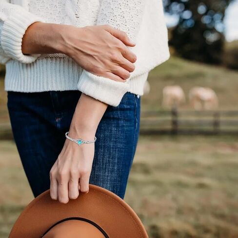 سوار فيروزي أصلي، من الفضة الإسترليني بوهو قابل للتعديل مجوهرات عتيقة أمريكية أصلية للنساء، مناسب لـ 6-7.5 بوصة in Kuwait