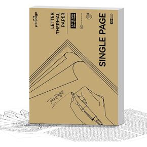 Thermal Printer Paper 8.5''×11'' US Letter 100 Sheets Quick-Dry Single Page Thermal Paper for Portable Thermal Printer