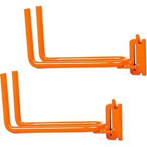 2-Pack E-Track Heavy Duty Shovel/Tool Hanger, E Track Hooks for Tools, Rakes, Spades in Trailers, Trucks, Workshop and Warehouse with E-Tracks, E Track Accessories Tool Holder (Orange)