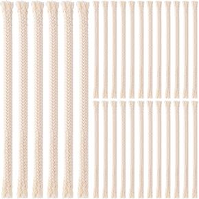30PCS 1/4" Round Oil Lamp Wicks Cotton Braided Lamp Wicks Replacement for Candle Lamp, Oil Lamp Wicks Only