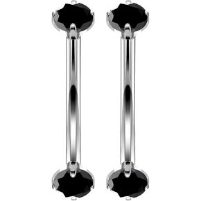 16G Astm F136 Titanium Eyebrow Piercing Jewelry Curved Barbell Eyebrow Ring Vertical Labret Lip Jewelry Daith Rook Earrings Navel Small Belly Button Ring Piercing Jewelry for Women Men CZ