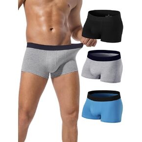 Men's Trunk Underwear Classic Cotton Stretchy Briefs Pack with Comfortable Waistband 3 Pack