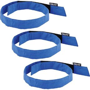 Ergodyne Chill Its 6705 Cooling Bandana, Evaporative Polymer Crystals for Cooling Relief, Quick and Secure Fit, 3-Pack