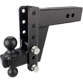 BulletProof Hitches 3.0" Adjustable Heavy Duty Trailer Hitch (22,000lb Rating) - 6" Drop/Rise Trailer Hitch with 2" & 2-5/16" Dual Ball - Black Textured Powder Coat, Solid Steel, Corrosion-Resistant