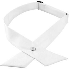 Men's Womens Solid Color Criss-Cross Bow Ties Adjustable Neck Tie for Uniform School