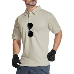 LLdress Men's Polo Golf Shirt Short Sleeve T-Shirts Pique Collared Shirts with Pocket