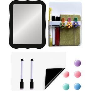 Locker Accessories Kit, Back to School Essentials 10 Pieces Supplies for Girls, Locker Organizer Stuff for School Office, Includes Magnetic Whiteboard Mirror Dry Erase Markers Holder, Green