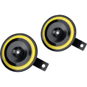 SEINECA 130DB Car Horn 12V Motorcycle Universal Horn Super Loud, High Tone and Low Tone Metal Disc Horn Kit Waterproof Twin Horn for Car SUV Pickup Boat.