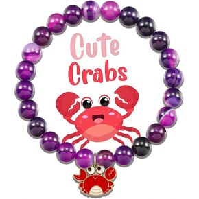 Cute Crabs Bracelet for Women Crabs Gift Crabs Spirit Animal Gifts Crabs Jewelry Gift Crabs Lover Gifts Crabs Charm Bracelets Meaningful Animal Jewelry Gifts