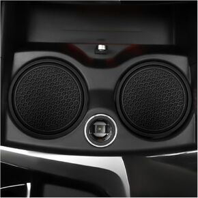 2 Pack Bling Car Cup Holder Coaster, 2.75 Inch Silicone Anti-Slip Rhinestone Auto Cup Insert Coaster, Universal Durable Vehicle Interior Accessories for Most Cars (Black)