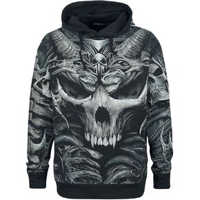 Spiral - Skull Armour - Allover Hoody Black