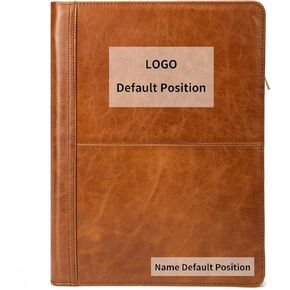 Leather Portfolio with 3 Ring Binder, Vegan Leather Padfolio Zippered, A4 Notebook Holder Laptop Sleeve Professional Business Organizer Gift for Men and Women, Black