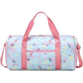 Girls Dance Bag with Shoe Compartments,Gymnastics Bag Overnight Weekender Bag Teen Gym Bag Travel Duffle Sleepover Carry On Bag (Pink)