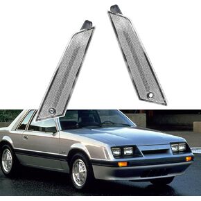 For 1979 1980 1981 1982 1983 1984 1985 1986 Ford Mustang side Bumper marker turn Signal lights Smoked Lens Amber Led D9ZZ-15201-L,D9ZZ-15201-R