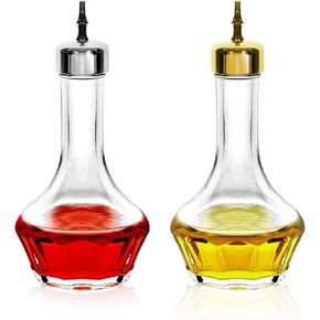 SuproBarware Bitter Bottle and Mixing glass – Glass Bitter Bottle with Dash Top, 1.7oz/50ml, Great for Bartender, Home Bar (clear 9 pack)