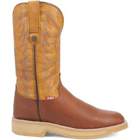 Dingo Mens Dust Bowl Embroidered Round Toe Casual Boots Mid Calf - Black