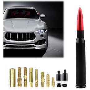 Pack-1 Car Bullet Antenna, Car Truck Antenna for Ford F150 Wrangler Jeep Chevrolet, Heavy Duty Vehicle Pickup Trucks Accessories (Black)