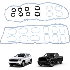 Valve Cover Gasket Set and Intake Manifold Gaskets Compatible with 2011-2020 Chrysler 200 300 Dodge Challenger Jeep Wrangler Ram 1500 ProMaster VW Routan 3.6L Replaces VS50805R 5184596AE