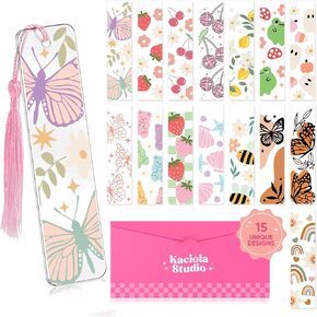 UV DTF Bookmark Wraps -15 Sheets Acrylic Bookmark Blanks UV Stickers About Booklover Theme, Rub on Transfers DIY Blank Bookmarks,Waterproof UV DTF Transfers Stickers for Book Lover DIY Projects