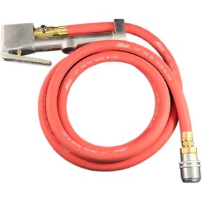 Milton 556 Heavy-Duty Analog Tire Inflator with Pressure Gauge, 6' Hose Large Bore Air Chuck, Made in USA (OSHA Compliant) 10-160 PSI