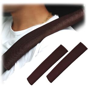 8sanlione Soft Seat Belt Shoulder Pad, Car Safety Strap Covers for More Comfortable Driving, Auto Safe Belt Neck Cushion Protector, Harness Pads Compatible with All Cars and Backpack (Red)