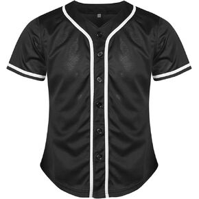 قمصان MESOSPERO للسيدات بأزرار سفلية وأكمام قصيرة، زي رياضي فارغ، جيرسي بيسبول S-XXL in Kuwait