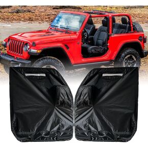 D-Lumina Hard Door Storage Bags Compatible with 1976-2018 2019 2020 2021 2022 2023 2024 Jeep Wrangler CJ YJ TJ JK JL & Gladiator JT 4-Doors, Doors Cover