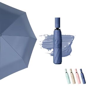 W.L Umbrellas for Rain: Compact Travel Essential, Lightweight & Portable with Automatic Open & Close Feature, Large Size Windproof Umbrella, Sun Protection Parasol with UV Protection
