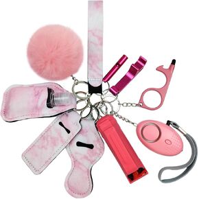 Wristlet Lanyard Keychain Set for Women Wallet Pom Pom Keychain Accessories