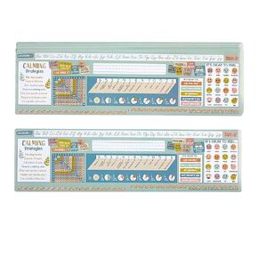 Really Good Stuff Boho Self-Adhesive Vinyl Desktop Helpers - Set of 24 - Intermediate