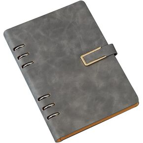 A5 PU Leather Binder Notebook 100 Sheets Dawling Paper Refillable Personal Planner Budget Binder with Metal Buckle