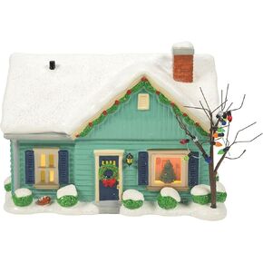 Department 56 Peanuts Village The Blue House on James Street Lit Building, 6.5 Inch, Multicolor
