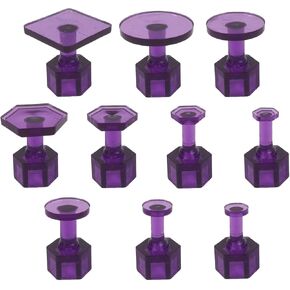 Dent Puller Tabs,10Pcs Car Body Dent Removal Pulling Tabs,Paintless Dent Repair Tool, Ice Suction Cup Glue Tabs for Automobile Dent Repair Hail Damage Removal Tools (Purple)